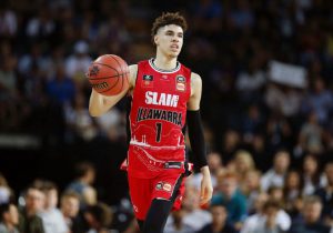 AUCKLAND, NEW ZEALAND - NOVEMBER 30: LaMelo Ball of the Hawks in action during the round 9 NBL match between the New Zealand Breakers and the Illawarra Hawks at Spark Arena on November 30, 2019 in Auckland, New Zealand. (Photo by Anthony Au-Yeung/Getty Images)