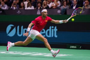 Rafael Nadal en su último partido de la Copa Davis. @rfetenis