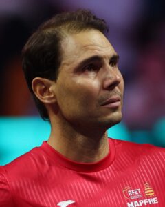 Rafael Nadal llorando en su video de homenaje. @daviscup